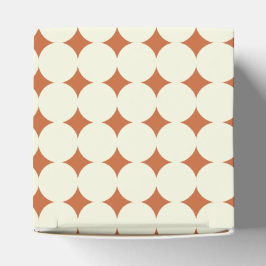 Ballotins Mariage rétro moderne en terre cuite géométrique (Haut)