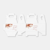 Ballotins Mariage Robe Fleurie Brun Bordeaux Rouillé Shower (Déplié)