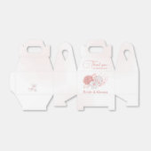 Ballotins mariage romantique aux fleurs roses (Déplié)