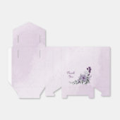 Ballotins Mariage romantique fleurs blanches violettes verdu (Déplié)