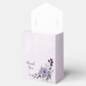 Ballotins Mariage romantique fleurs blanches violettes verdu (Ouvert)