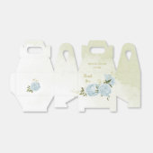 Ballotins mariage romantique fleurs bleues verdure (Déplié)