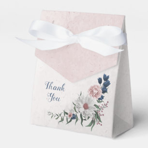 Ballotins Mariage romantique fleurs verdure rose blanc marin