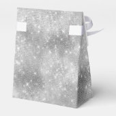 Ballotins Mariage Romantique Pailleté Argent (Arrière)