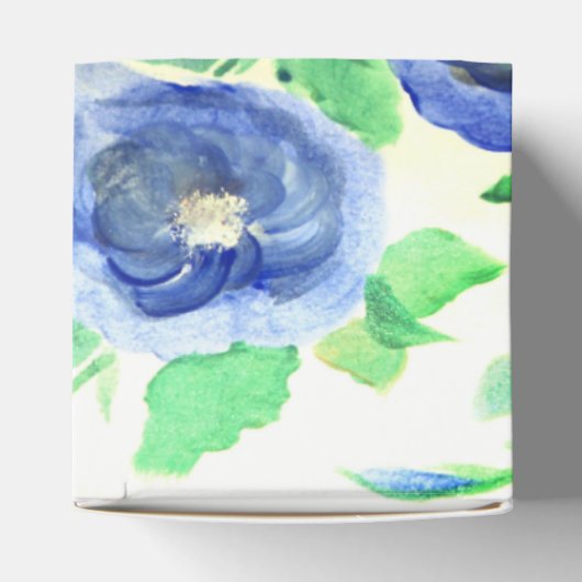 Ballotins Mariage Rose carré bleu aquarelle (Haut)