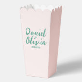 Ballotins Mariage rose et vert ondulé (Verso)