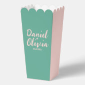 Ballotins Mariage rose et vert ondulé (Recto)