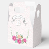 Ballotins Mariage rose Favor Box Vos Photos Monogrammes Noms (Ouvert)