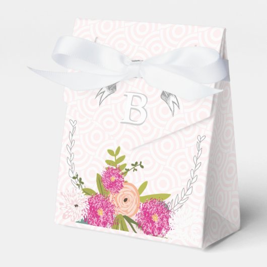Ballotins Mariage rose Favor Box Vos Photos Monogrammes Noms (Verso)
