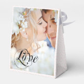 Ballotins Mariage rose Favor Box Vos Photos Monogrammes Noms (Arrière)