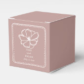 Ballotins Mariage rose fleur (Verso)