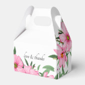 Ballotins Mariage rose floral blanc (Arrière)