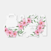 Ballotins Mariage rose floral blanc (Déplié)