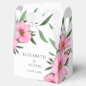 Ballotins Mariage rose floral blanc (Ouvert)