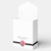 Ballotins Mariage Ruban Noir Rose Rose (Ouvert)
