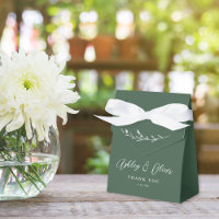 Mariage Rustique Boho Fleur de Champ Vert Foncé