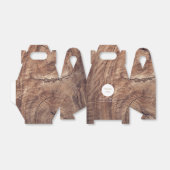 Ballotins Mariage rustique en bois (Déplié)