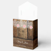 Ballotins Mariage rustique en bois et dentelle (Ouvert)