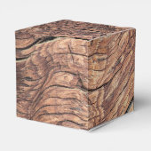 Ballotins Mariage rustique en bois et tournesol (Arrière)