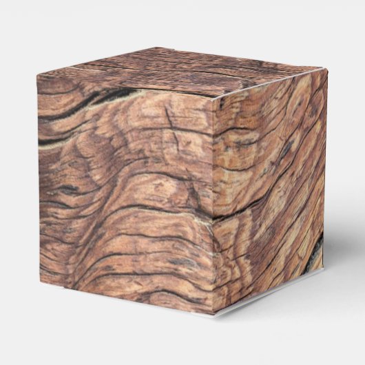 Ballotins Mariage rustique en bois et tournesol (Arrière)