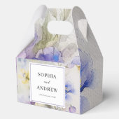 Ballotins Mariage rustique violet et jaune aquarelle (Recto)