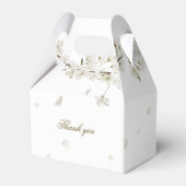 Ballotins Mariage Script Floral Blanc Blossom Or (Arrière)
