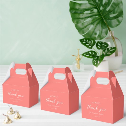Ballotins Mariage Simple Corail Vibrant Moderne (Multiple)