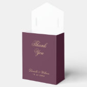 Ballotins Mariage Simple Couleur Vin Merci Golden Script (Ouvert)