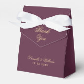 Ballotins Mariage Simple Couleur Vin Merci Golden Script (Verso)