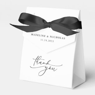 Ballotins Mariage Simple Moderne Noir Et Blanc Merci