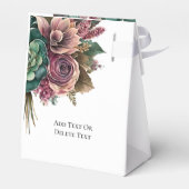 Ballotins Mariage succulent de pivoine rose et verte (Arrière)