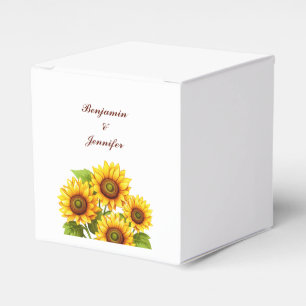Ballotins Mariage Tournesol Rustique