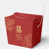Ballotins Mariage traditionnel chinois rouge Dragon Phénix (Recto)