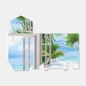 Ballotins Mariage tropical Ballotin de scène de plage (Déplié)