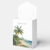 Ballotins Mariage Tropical de Plage à l'Aquarelle Moderne (Ouvert)