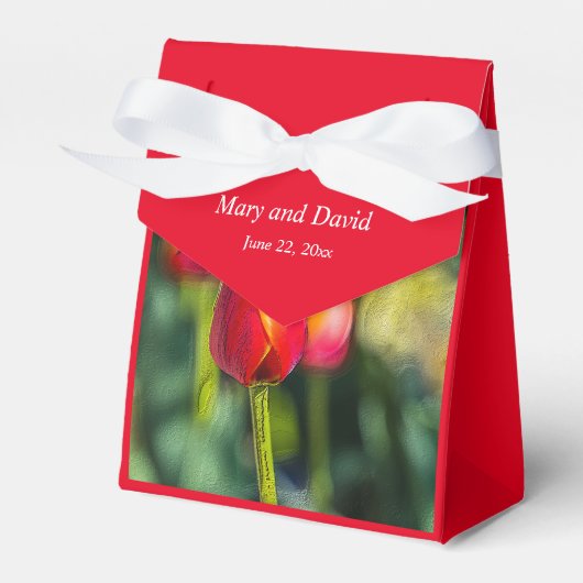 Ballotins Mariage Tulipe texturé (Verso)