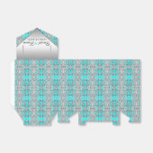 Ballotins Mariage turquoise bleu et argent (Déplié)