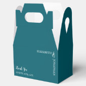 Ballotins Mariage Typographie Moderne Sarcelle Foncé (Ouvert)