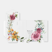 Ballotins Mariage végétal rose et bourguignon (Déplié)