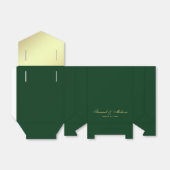 Ballotins Mariage vert Faux Gold Foil (Déplié)