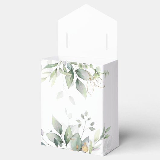 Ballotins Mariage vert feuille Eucalyptus (Ouvert)