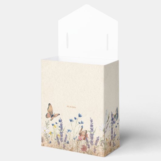 Ballotins Mariage vintage Boho Butterfly Garden (Ouvert)