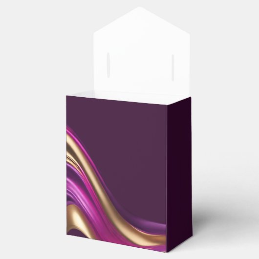 Ballotins Mariage-violet moderne Fuchsia et or (Ouvert)