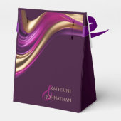 Ballotins Mariage-violet moderne Fuchsia et or (Arrière)