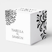Ballotins Mariage Whimsical noir et blanc (Arrière)