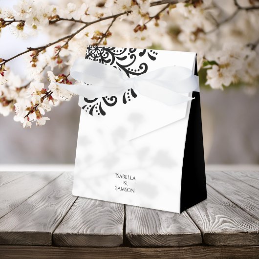 Ballotins Mariage Whimsical noir et blanc