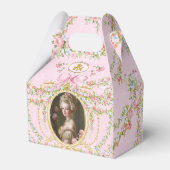 Ballotins Marie Antoinette pink rose frame favor box (Arrière)