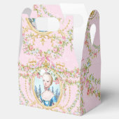 Ballotins Marie Antoinette pink rose frame favor box (Ouvert)