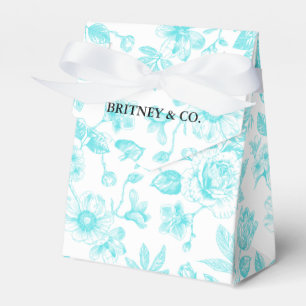 Ballotins Mariée & Co. Toile Florale Bleue Personnalisée