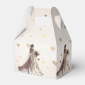 Ballotins Mariée d'hiver rose Golden Shiny Hearts (Arrière)